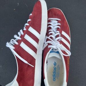 Adidas Gazelle Burgundy and White Classic Sneakers